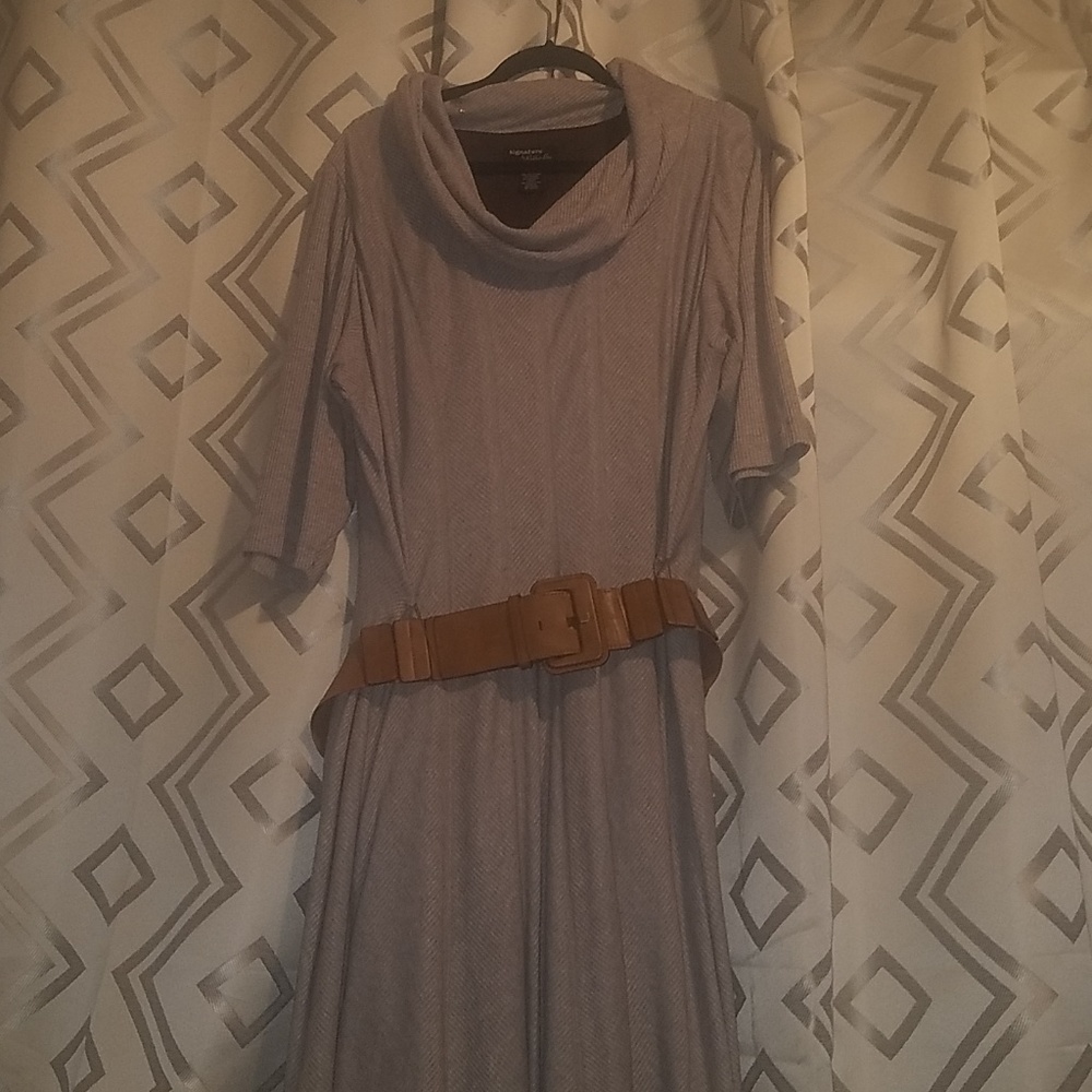 Plus size belted dress